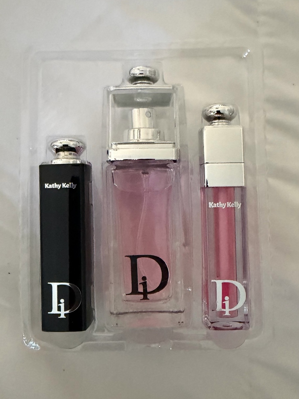 Kathy Kelly Pink Lipstick & Lip Gloss Set — Pink Shades